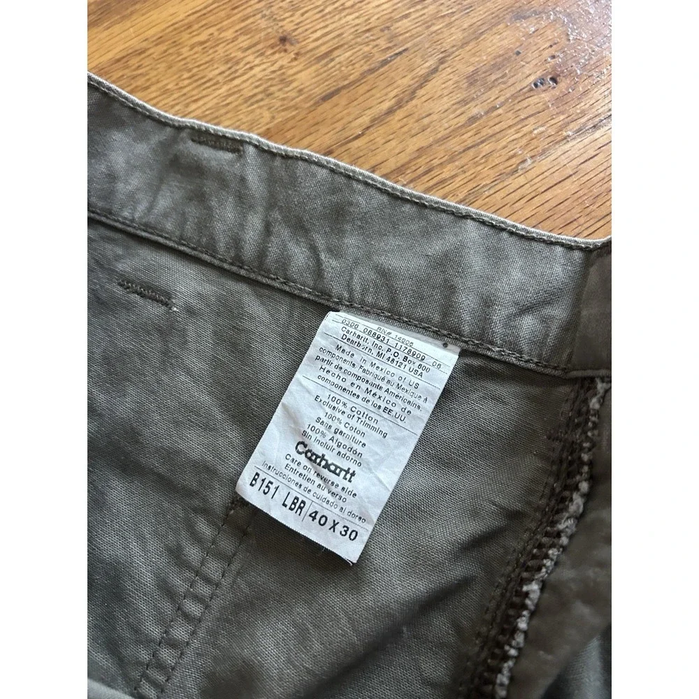 Carhartt Mens Original Dungaree Carpenter Pants Brown Size 40x26 B151-LBR *READ*